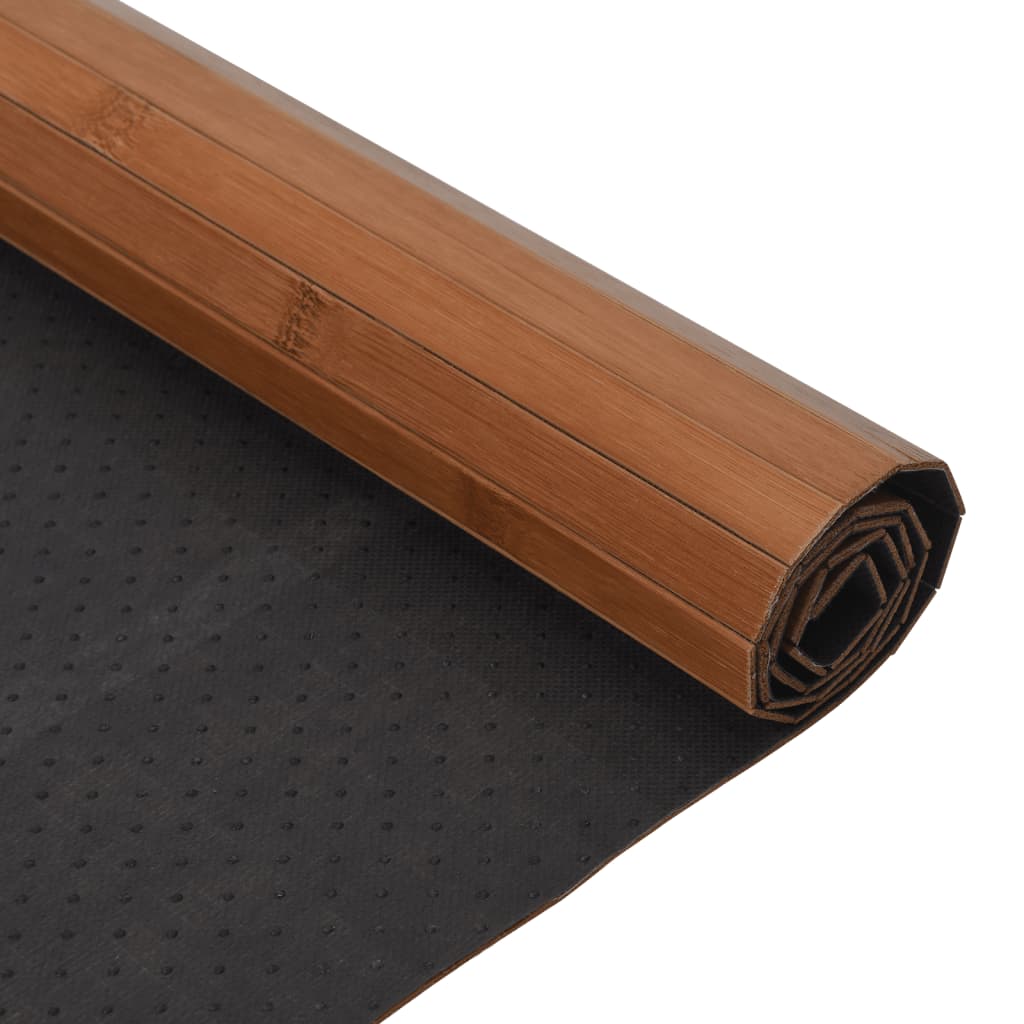 vidaXL Alfombra rectangular bambú marrón 100x500 cm