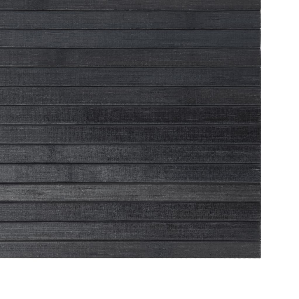 vidaXL Alfombra rectangular bambú gris 100x500 cm