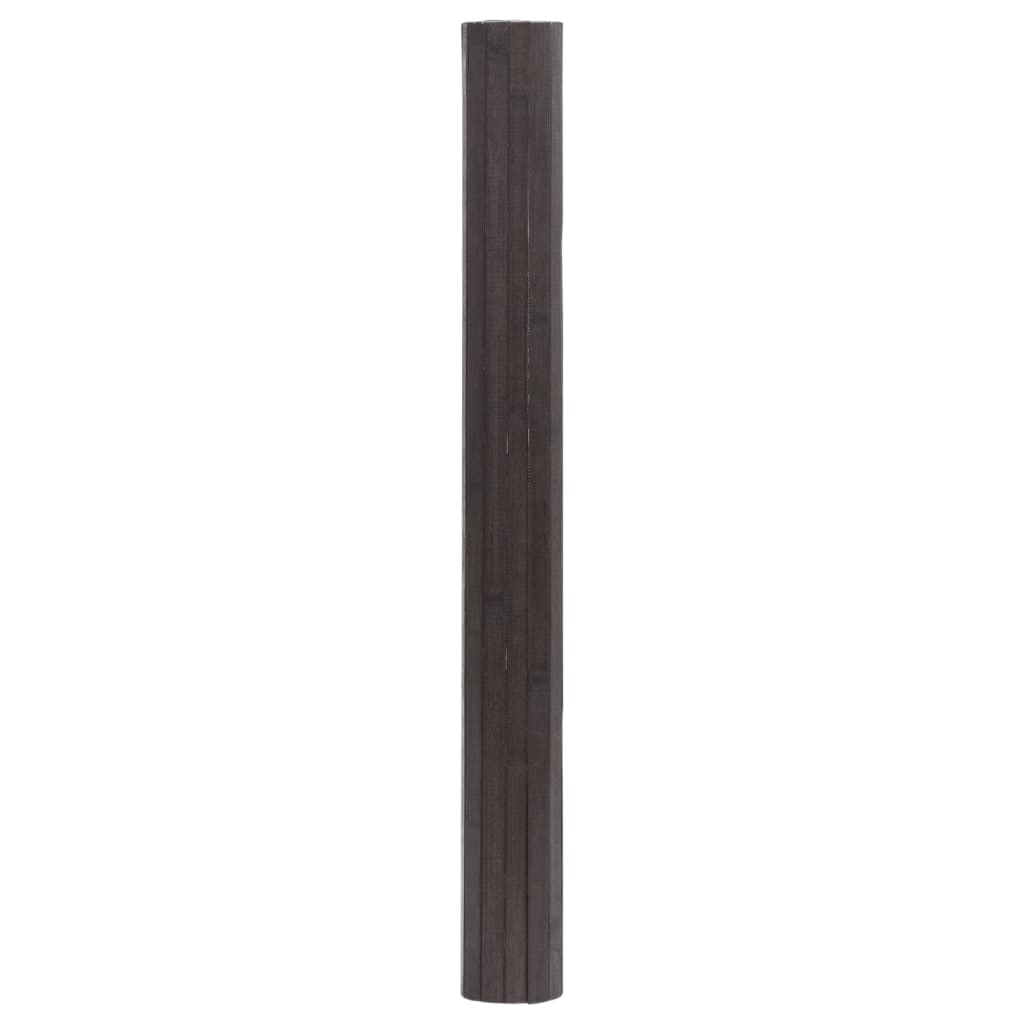 vidaXL Alfombra rectangular bambú marrón oscuro 100x500 cm