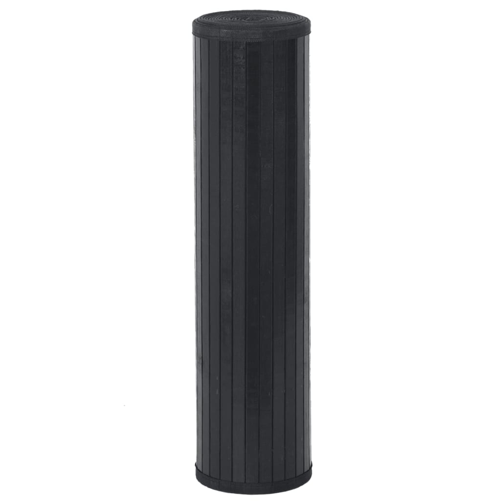 vidaXL Alfombra rectangular bambú negro 80x300 cm