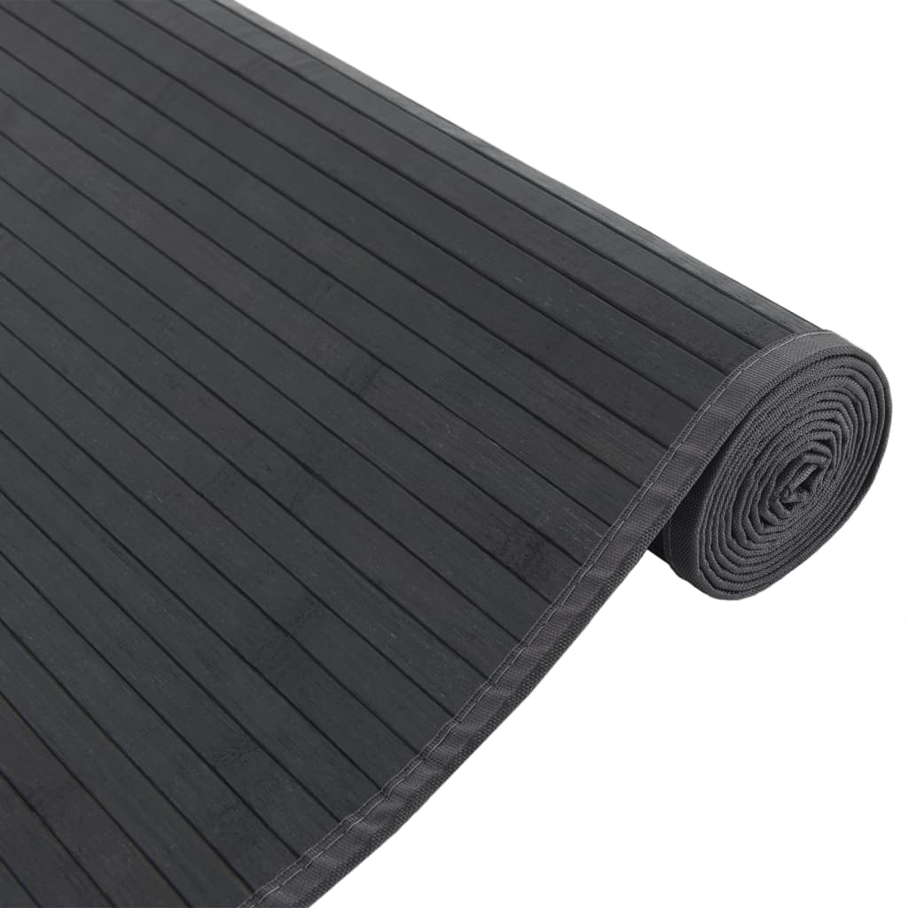 vidaXL Alfombra rectangular bambú negro 80x300 cm