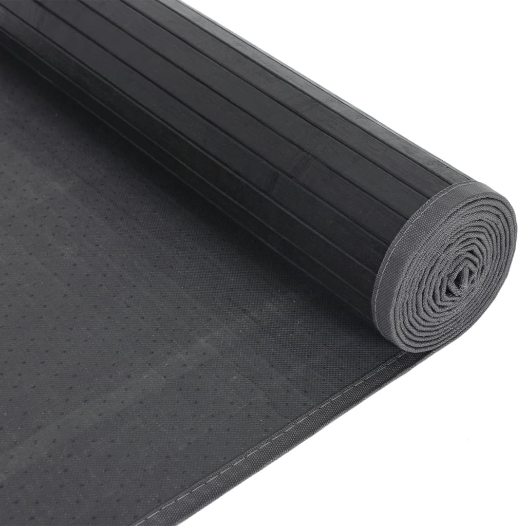 vidaXL Alfombra rectangular bambú negro 80x300 cm