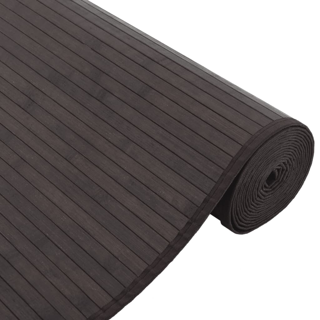 vidaXL Alfombra rectangular bambú marrón oscuro 80x300 cm