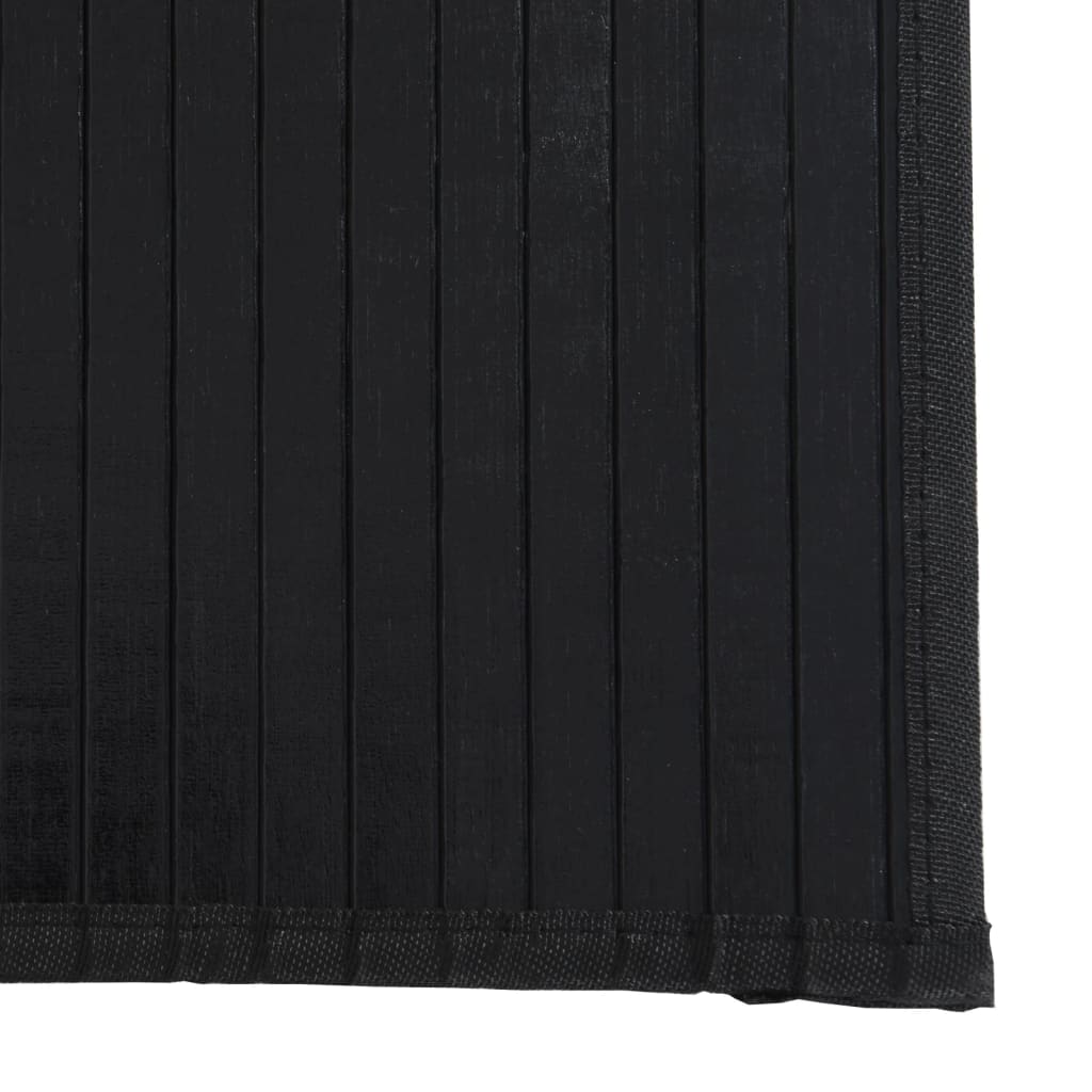 vidaXL Alfombra rectangular bambú negro 100x400 cm