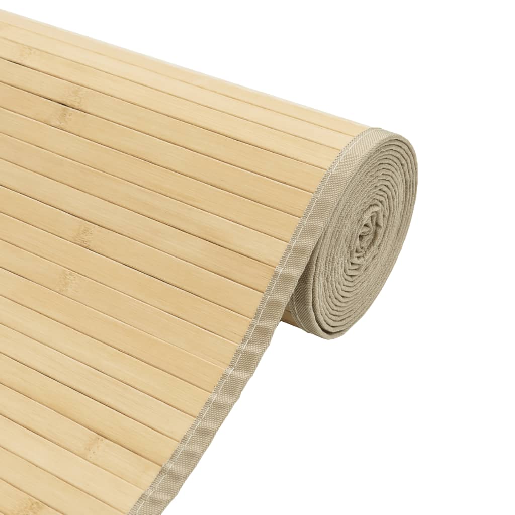 vidaXL Alfombra rectangular bambú color natural claro 100x500 cm
