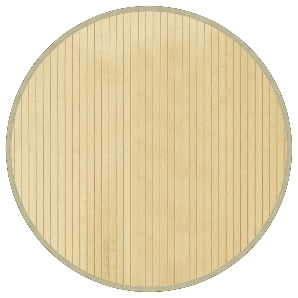 vidaXL Alfombra redonda bambú color natural claro 60 cm
