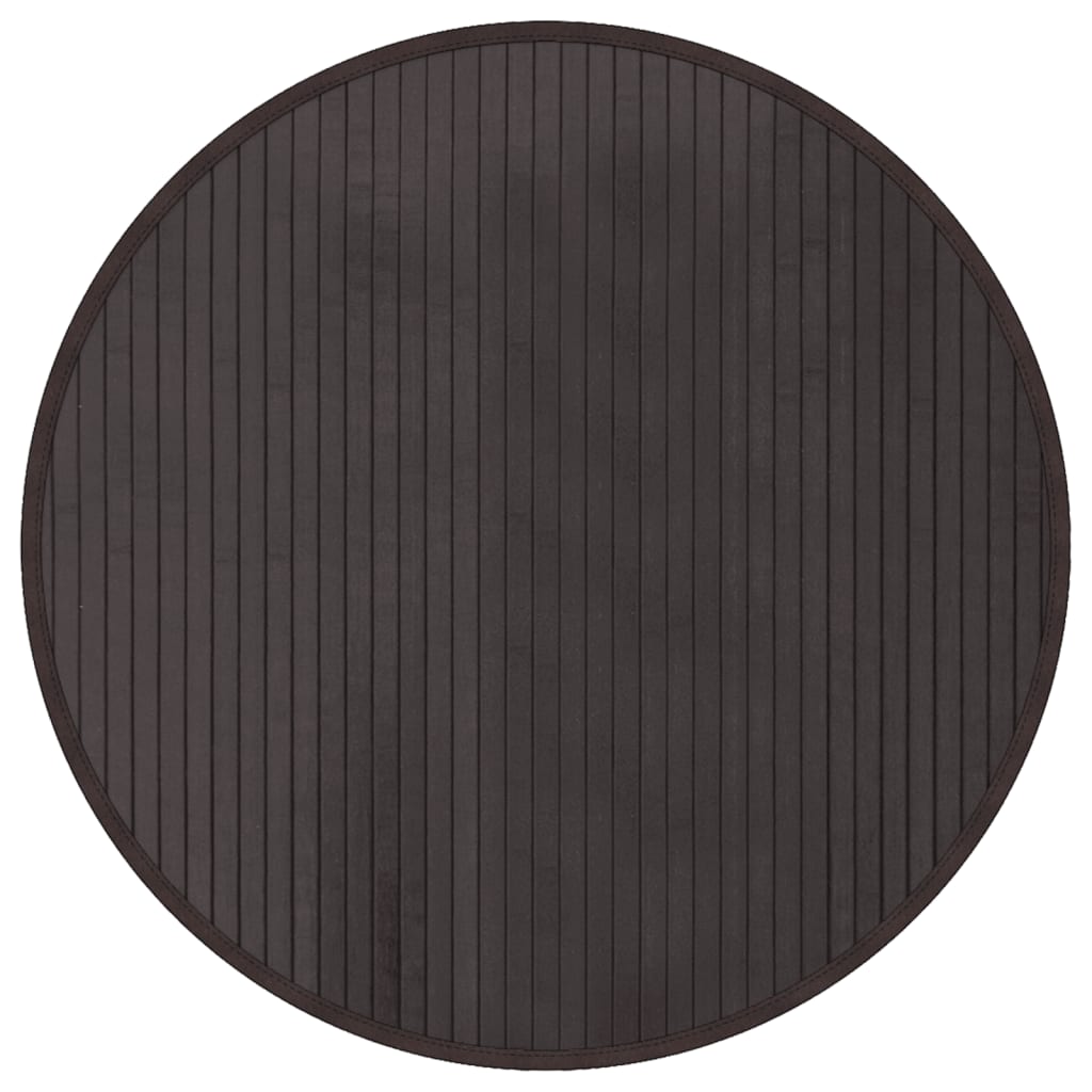 vidaXL Alfombra redonda bambú marrón oscuro 60 cm