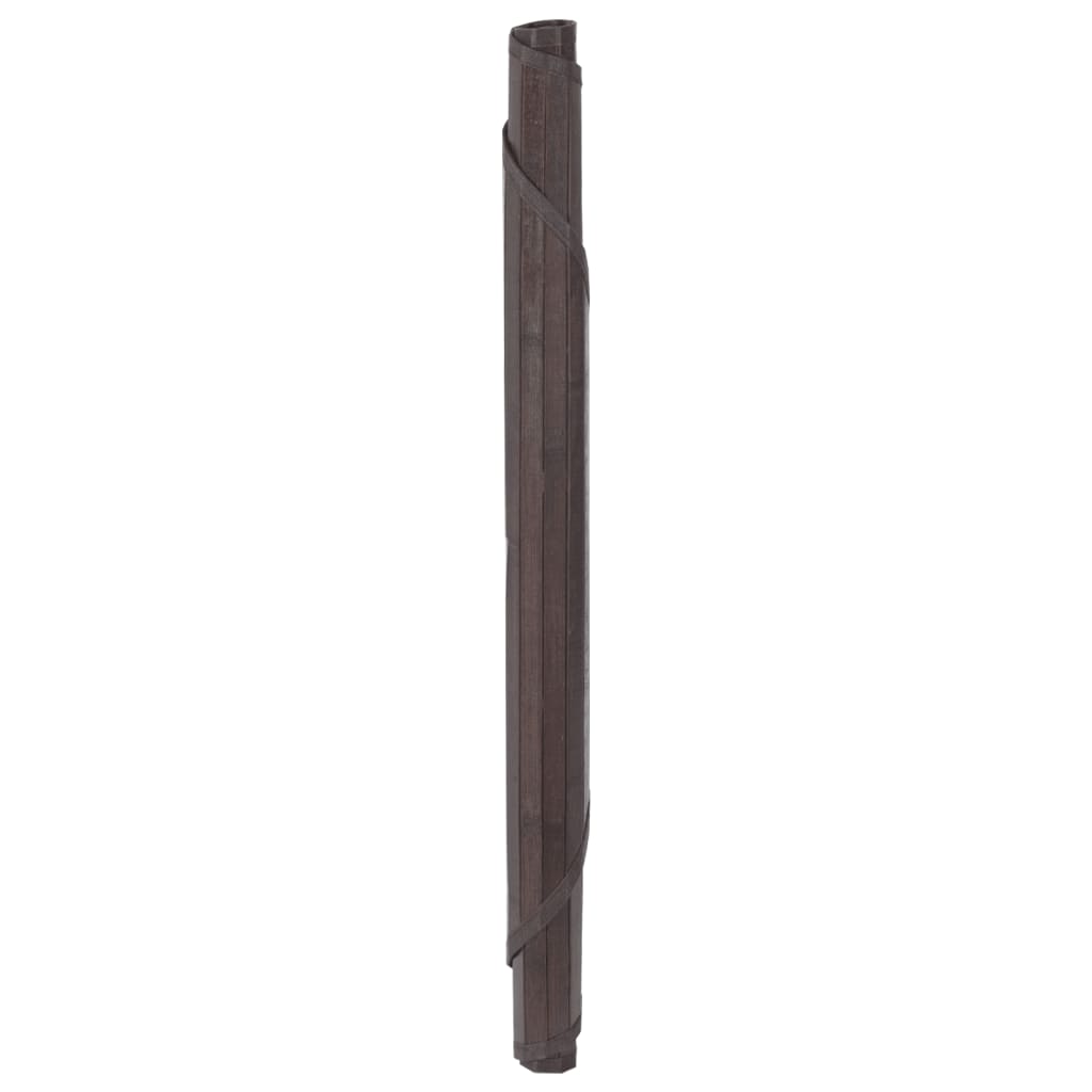 vidaXL Alfombra redonda bambú marrón oscuro 60 cm