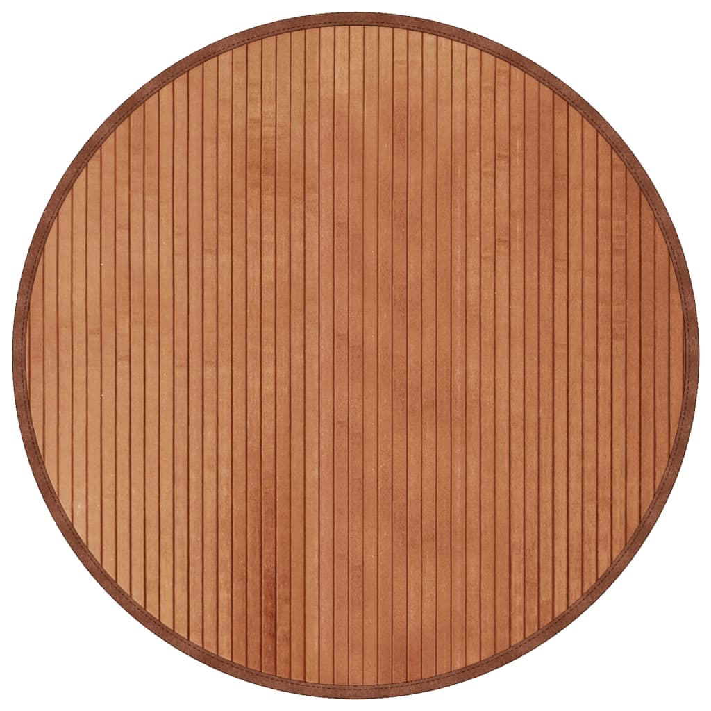 vidaXL Alfombra redonda bambú marrón 80 cm