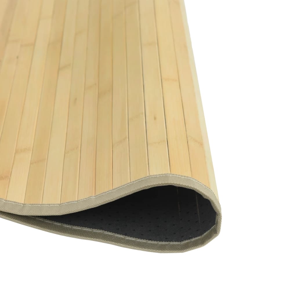vidaXL Alfombra redonda bambú color natural claro 80 cm