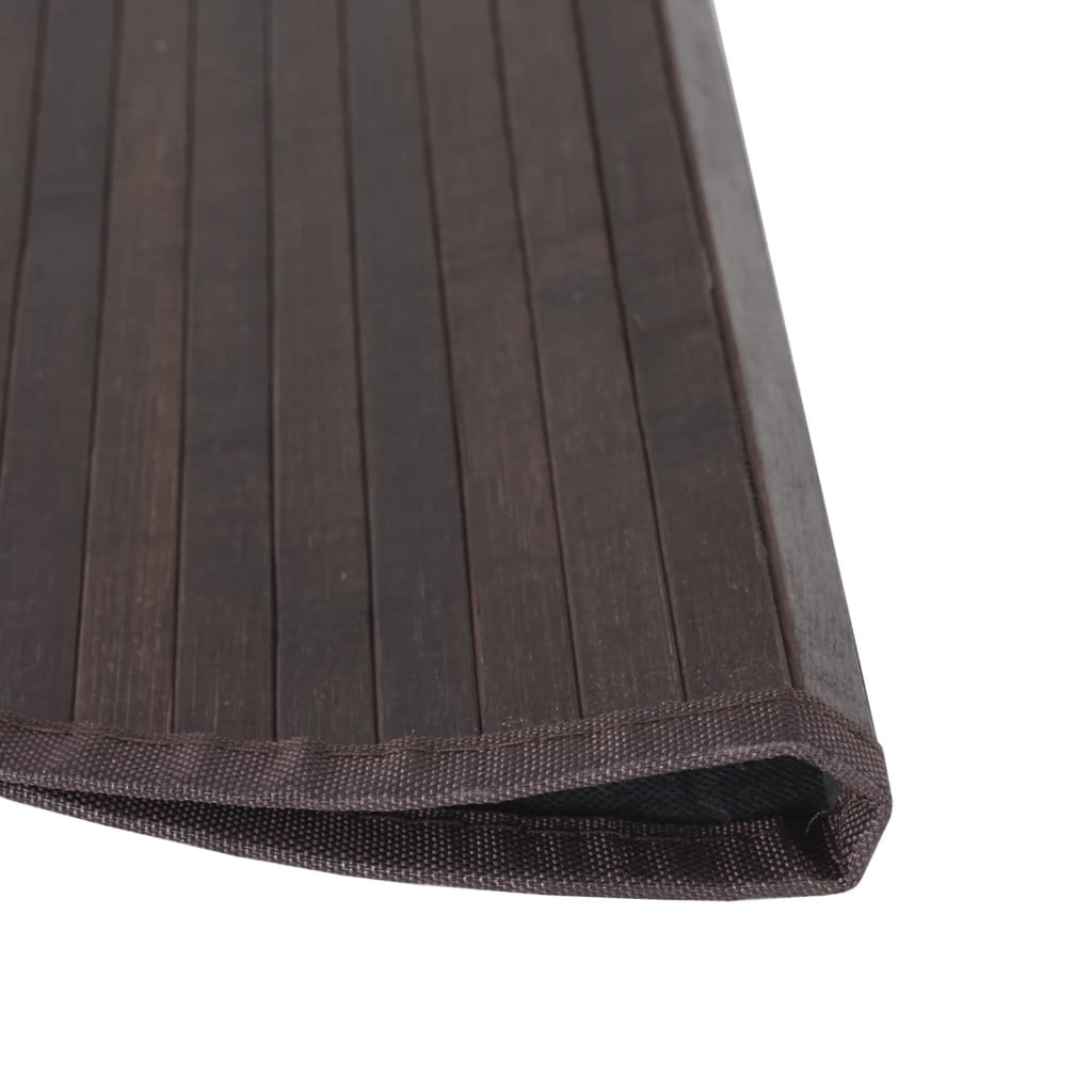 vidaXL Alfombra redonda bambú marrón oscuro 80 cm