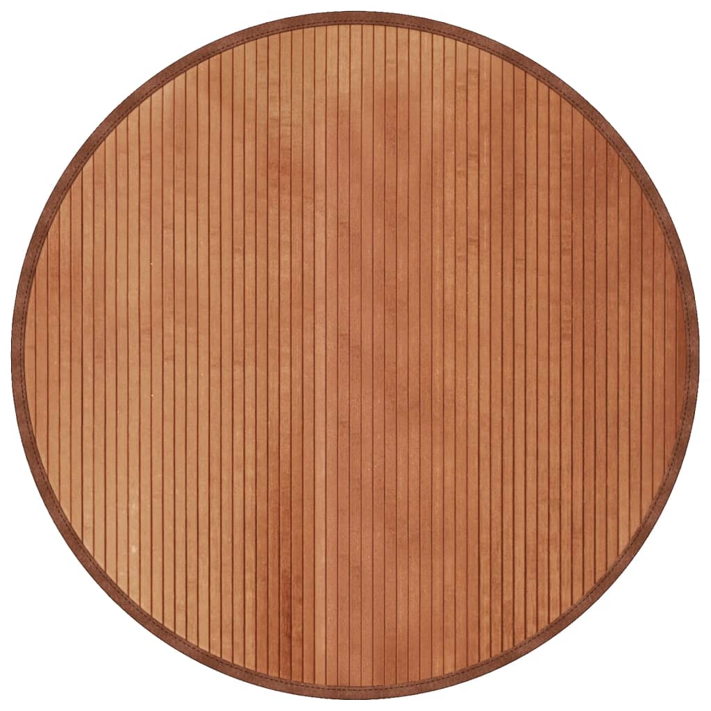 vidaXL Alfombra redonda bambú marrón 100 cm