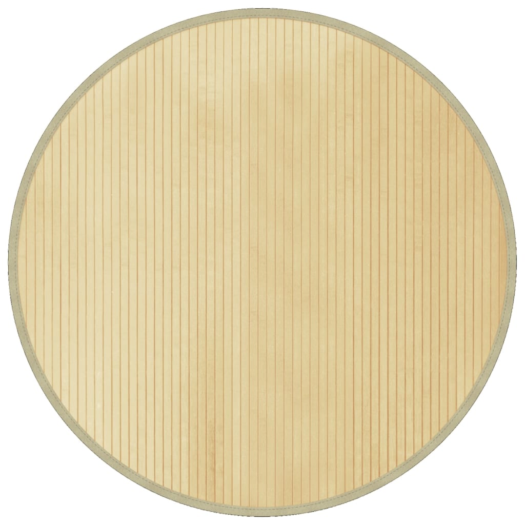 vidaXL Alfombra redonda bambú color natural claro 100 cm