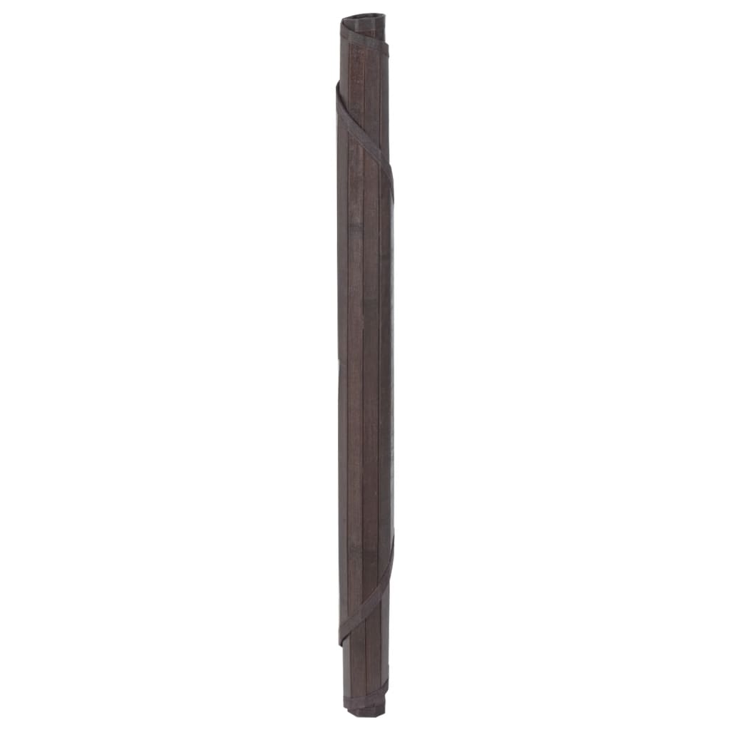 vidaXL Alfombra redonda bambú marrón oscuro 100 cm
