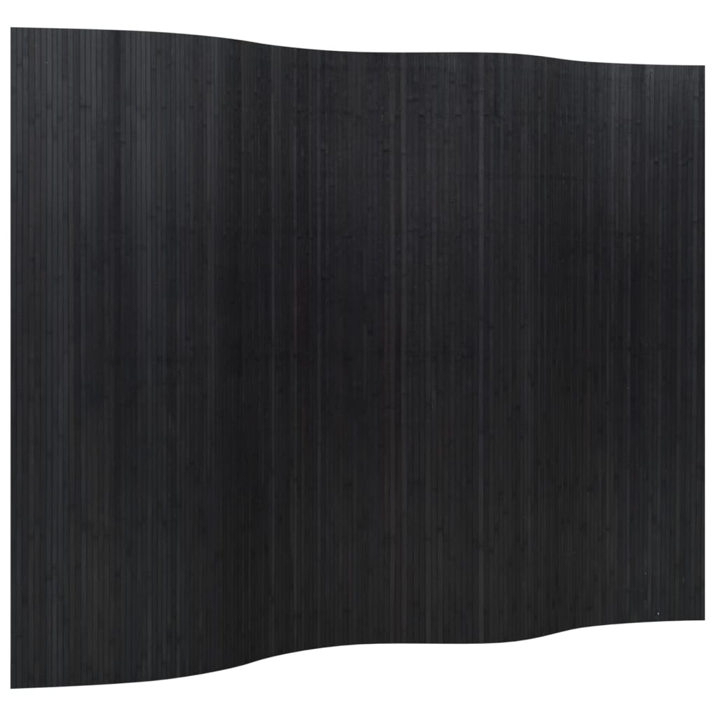 vidaXL Biombo divisor de bambú negro 165x250 cm