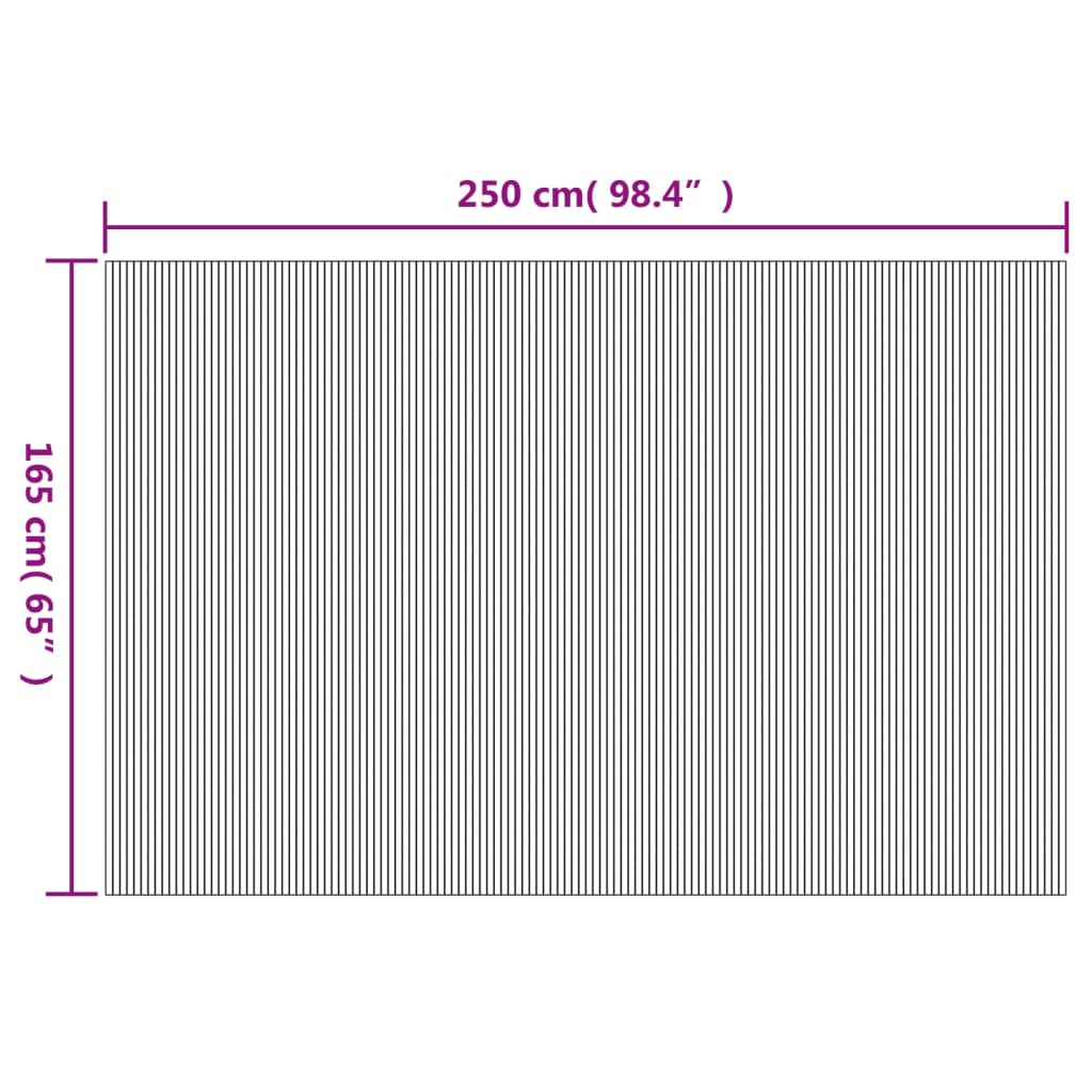 vidaXL Biombo divisor de bambú marrón 165x250 cm