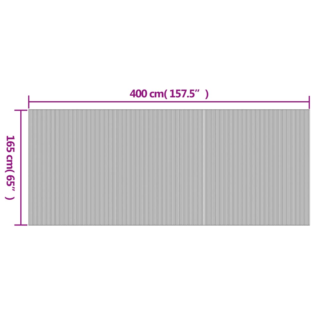 vidaXL Biombo divisor de bambú negro 165x400 cm