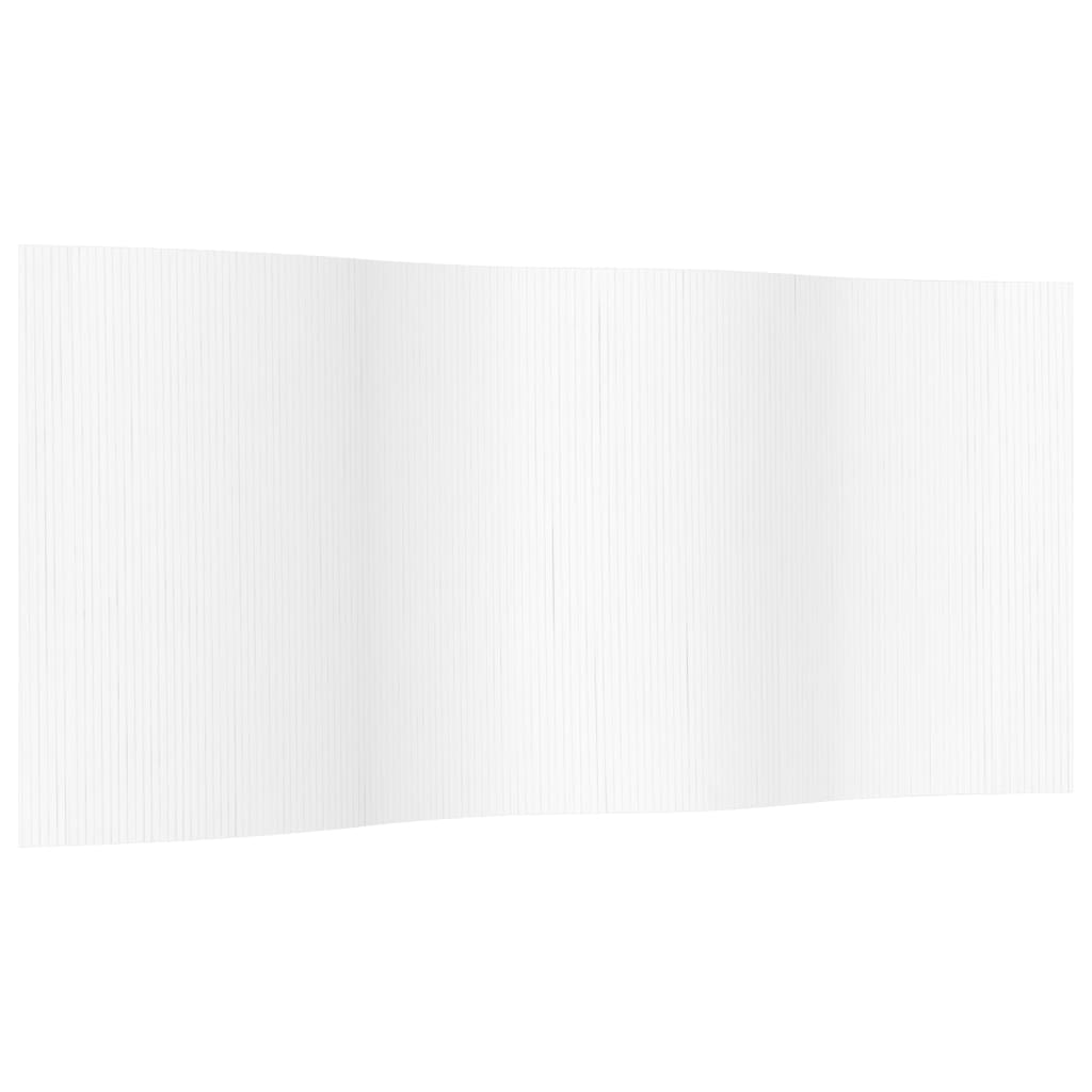 vidaXL Biombo divisor de bambú blanco 165x400 cm