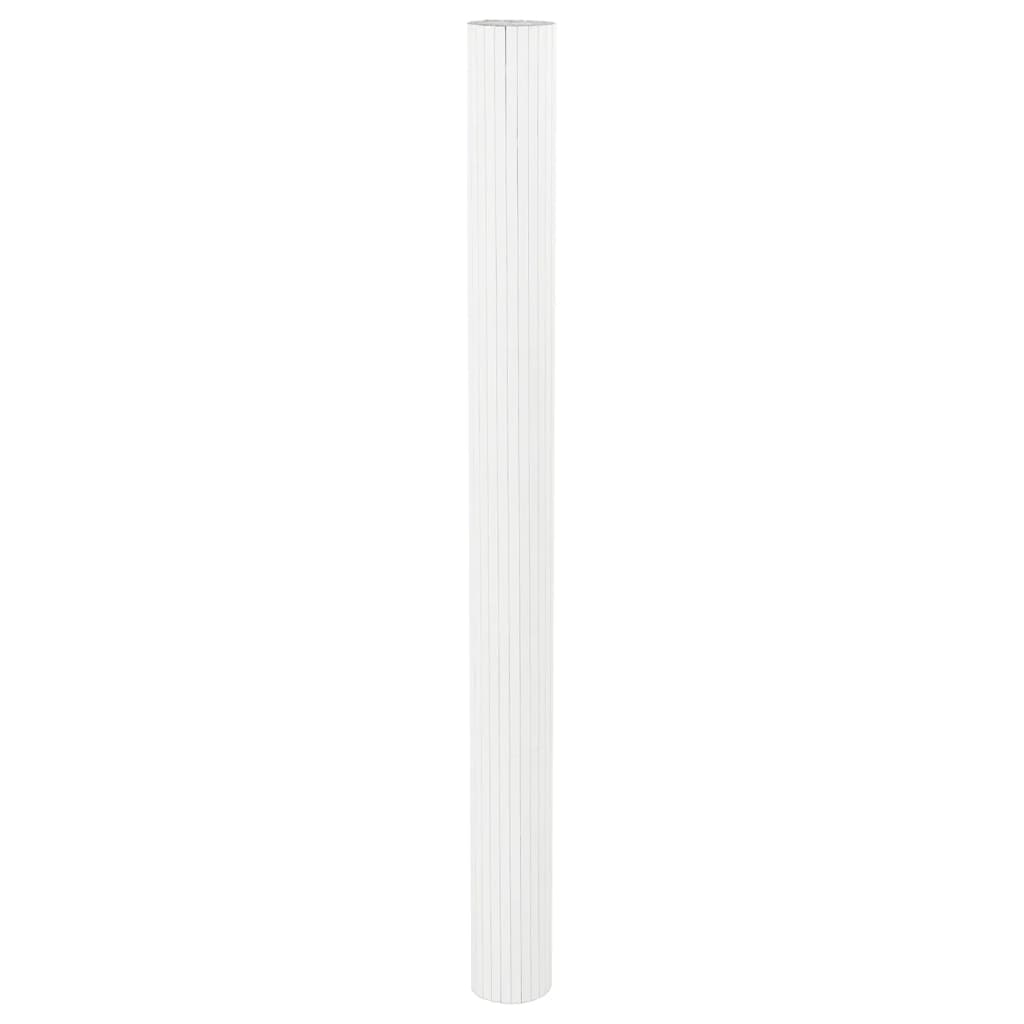 vidaXL Biombo divisor de bambú blanco 165x400 cm