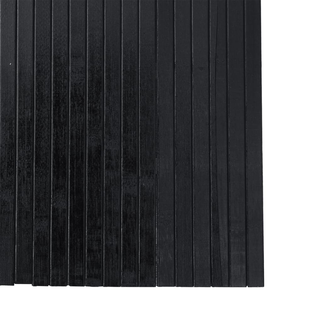 vidaXL Biombo divisor de bambú negro 165x600 cm