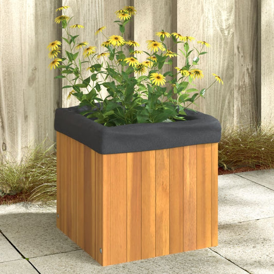 vidaXL Jardinera de madera maciza de acacia 35x35x35 cm