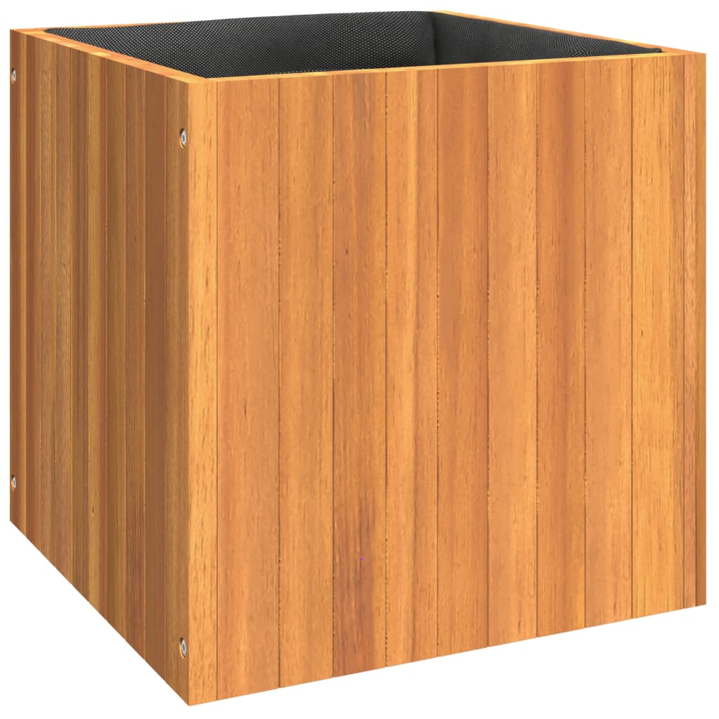 vidaXL Jardinera de madera maciza de acacia 45x45x45 cm