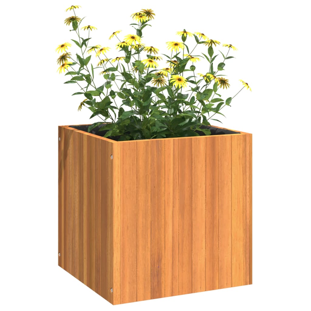 vidaXL Jardinera de madera maciza de acacia 45x45x45 cm