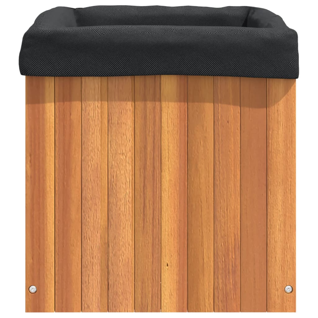 vidaXL Jardinera de madera maciza de acacia 45x45x45 cm