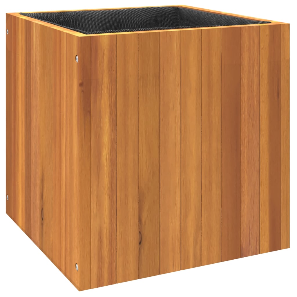 vidaXL Jardinera de madera maciza de acacia 45x45x45 cm