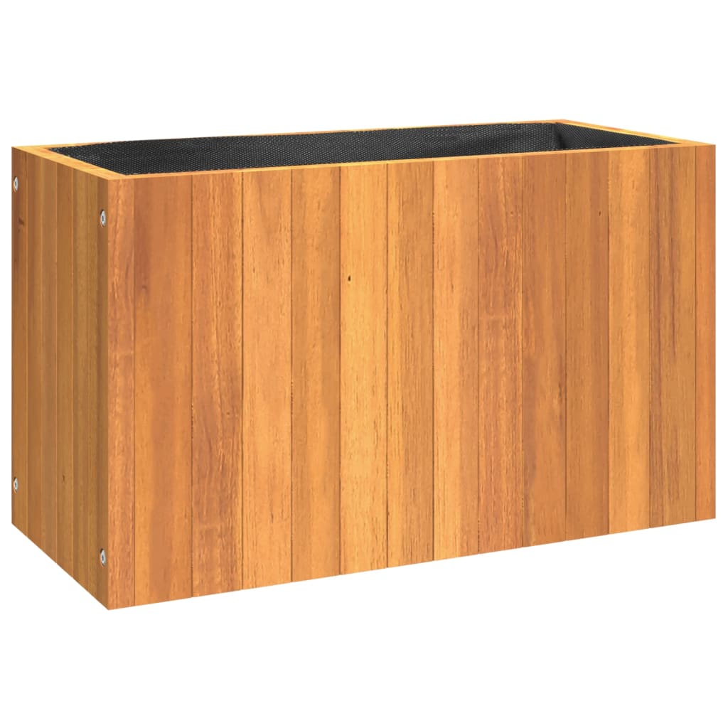 vidaXL Jardinera de madera maciza de acacia 59x27,5x35 cm