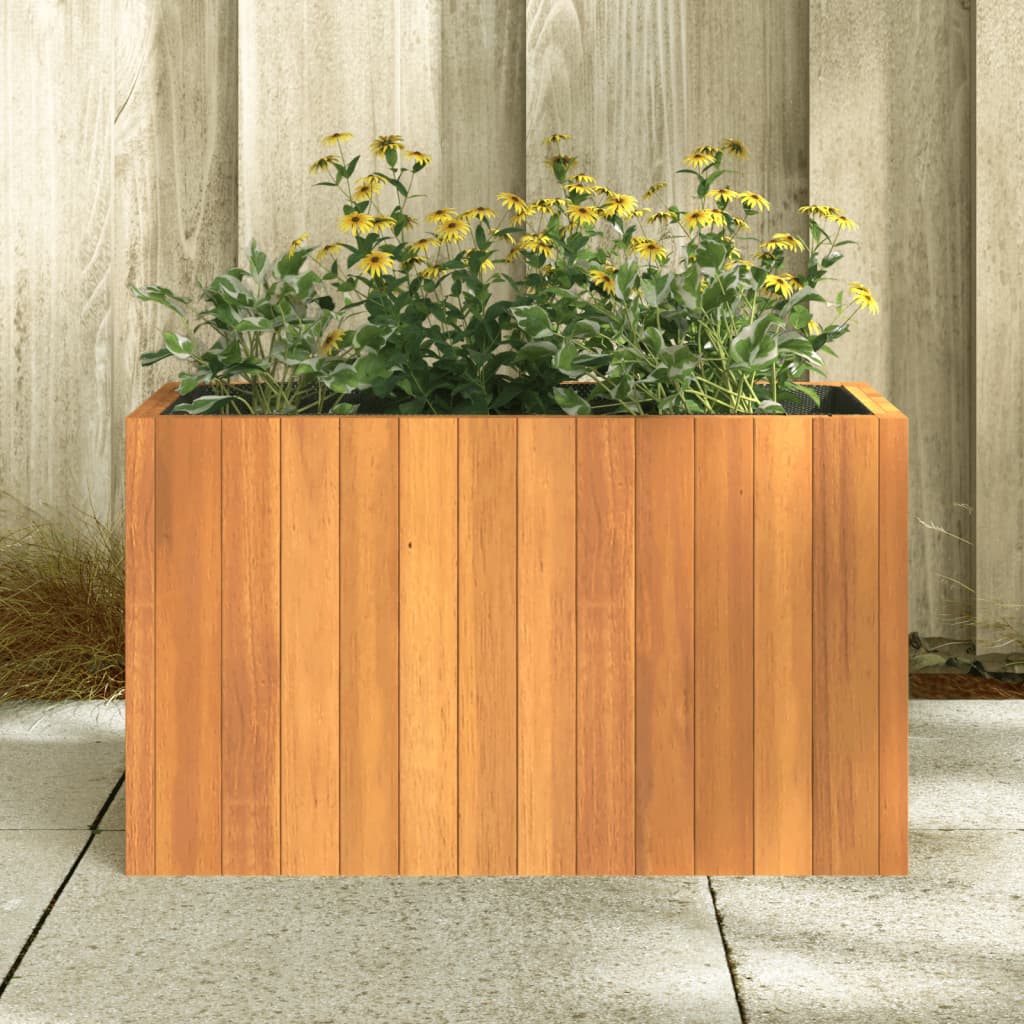 vidaXL Jardinera de madera maciza de acacia 59x27,5x35 cm