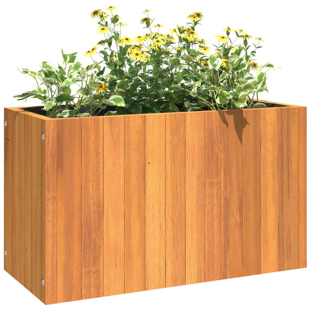 vidaXL Jardinera de madera maciza de acacia 59x27,5x35 cm