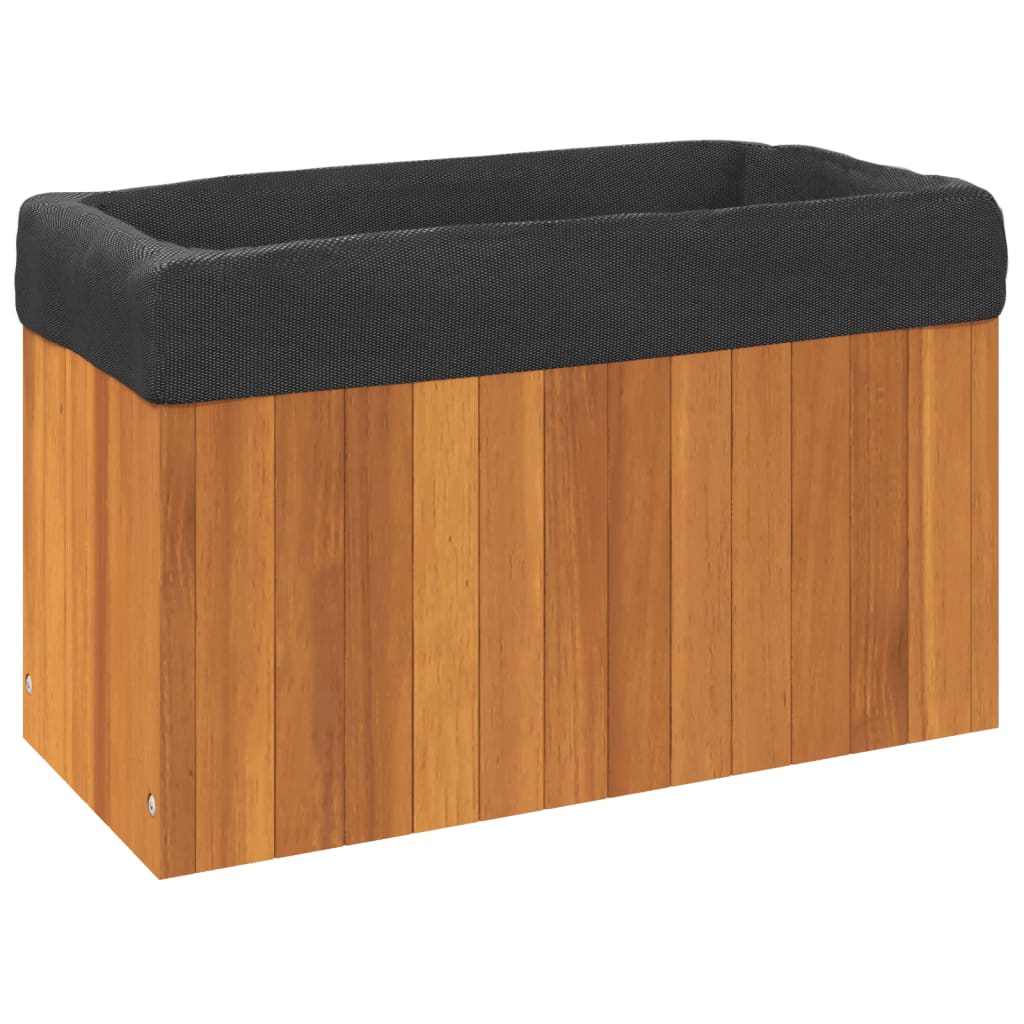 vidaXL Jardinera de madera maciza de acacia 59x27,5x35 cm