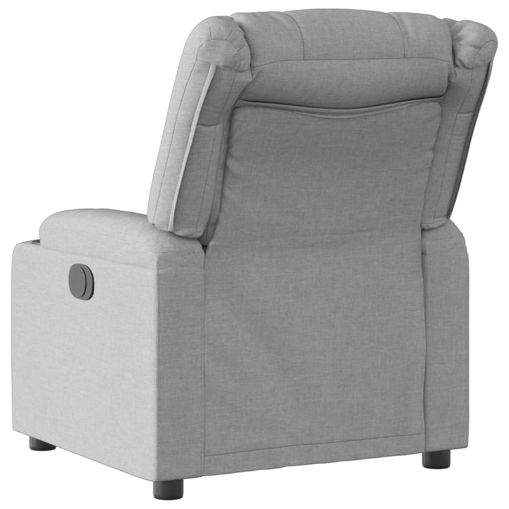 vidaXL Sillón reclinable de tela gris claro