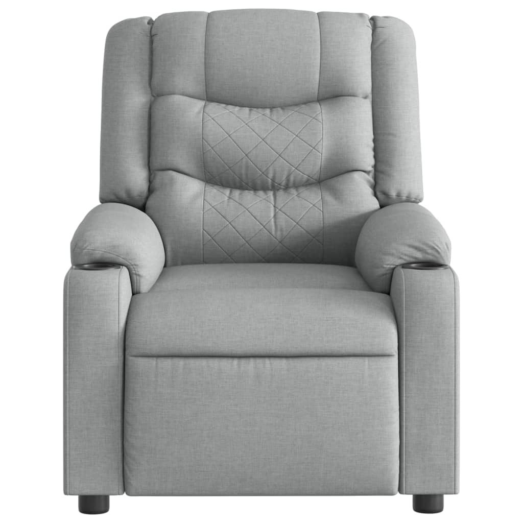 vidaXL Sillón reclinable de tela gris claro