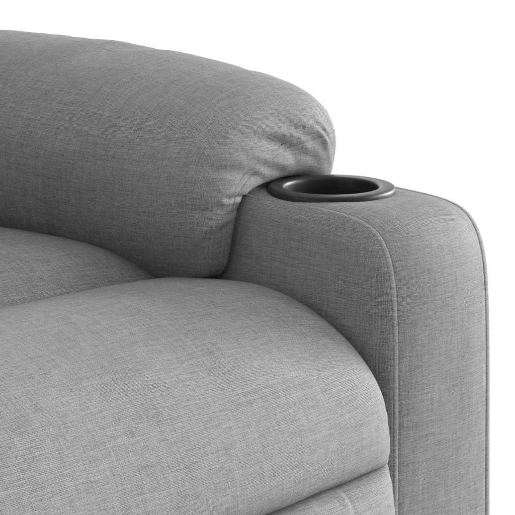 vidaXL Sillón reclinable de tela gris claro