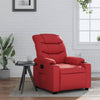 vidaXL Sillón reclinable de cuero sintético rojo