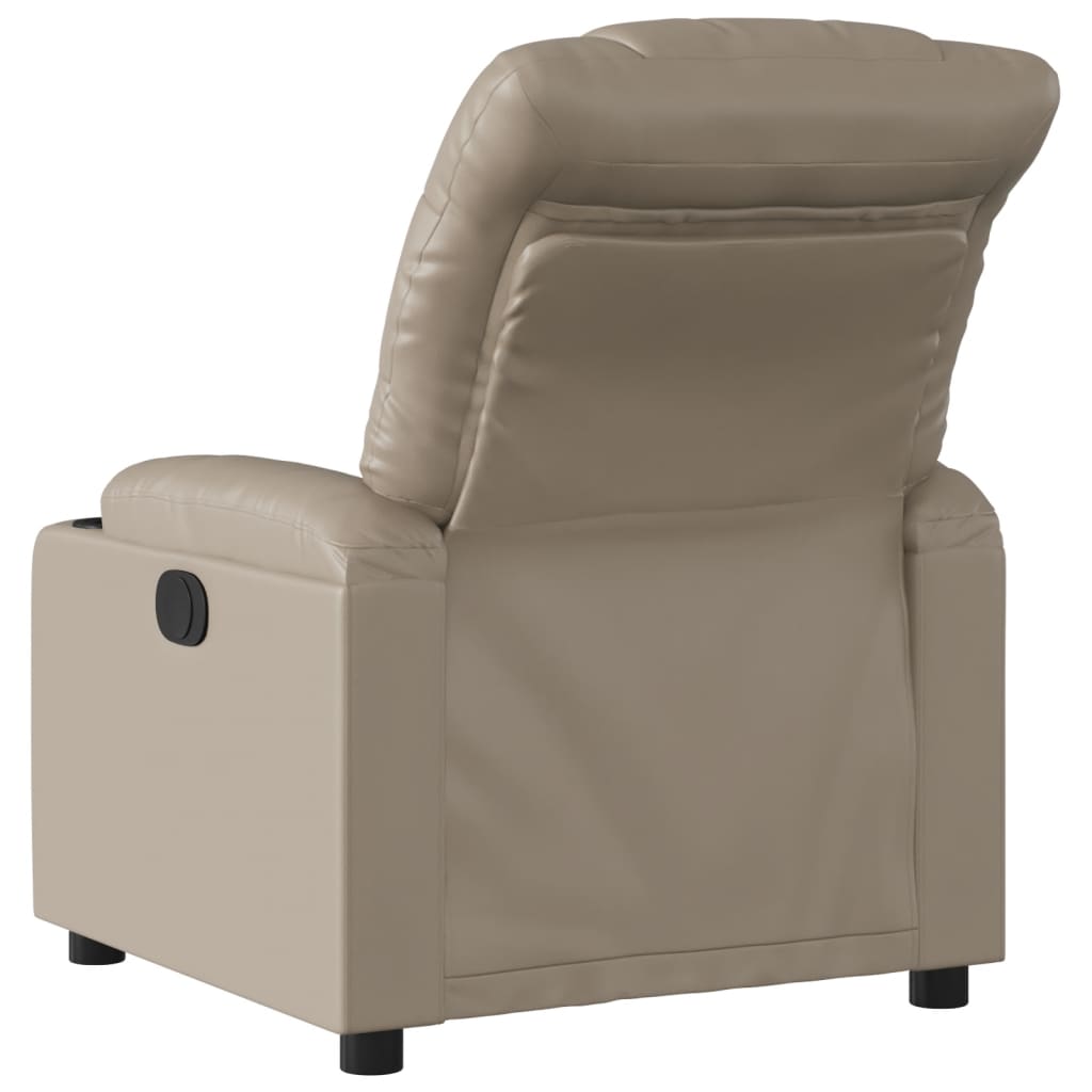 vidaXL Sillón reclinable de cuero sintético color capuchino