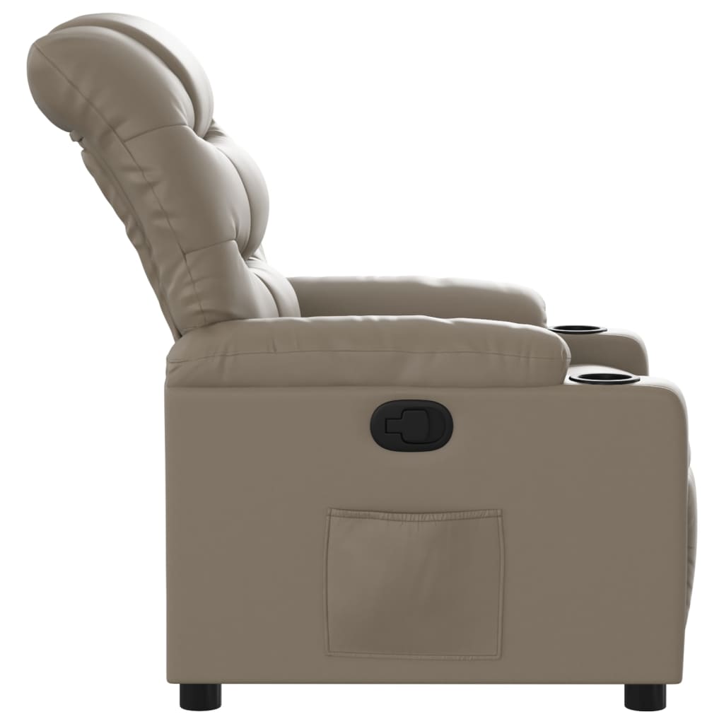 vidaXL Sillón reclinable de cuero sintético color capuchino