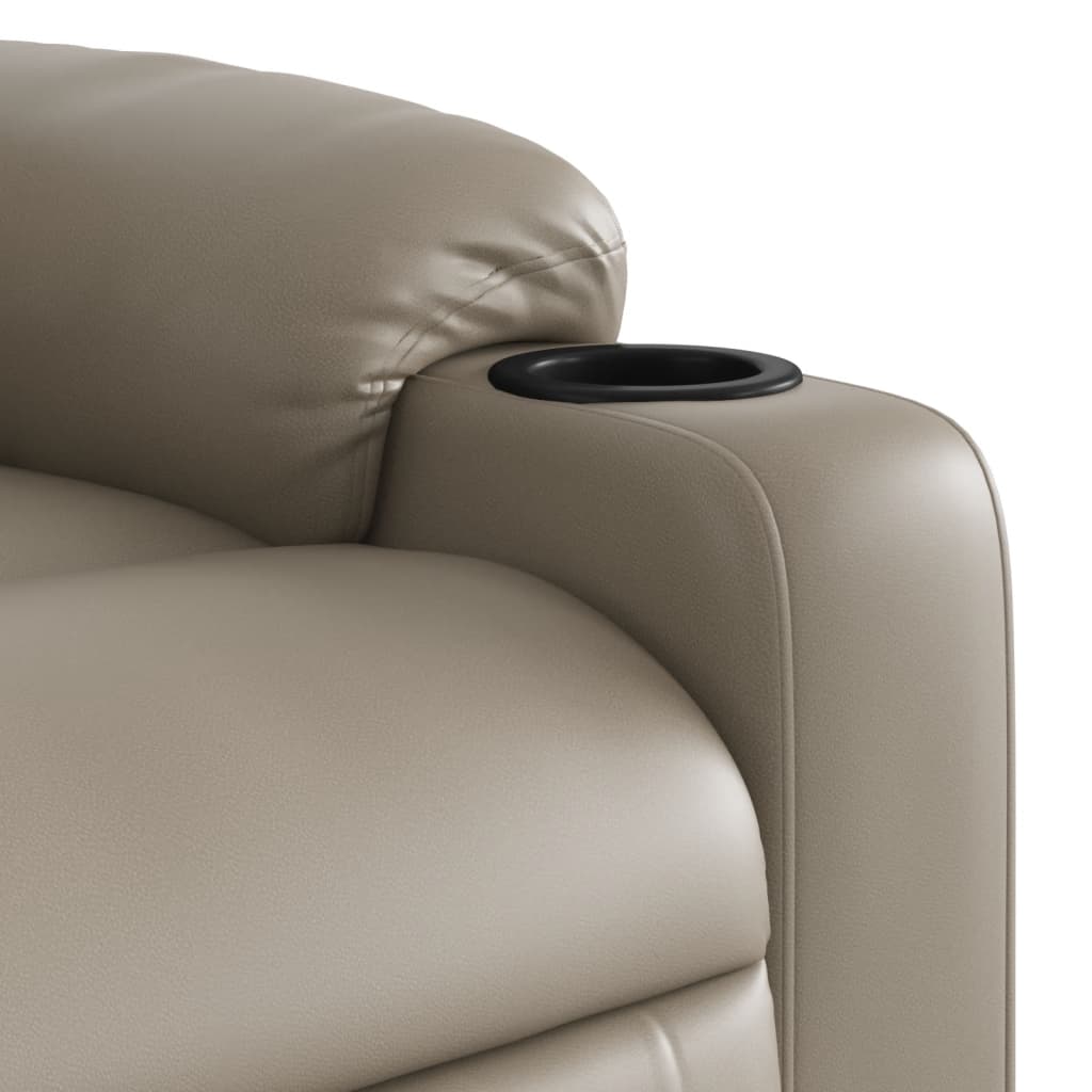 vidaXL Sillón reclinable de cuero sintético color capuchino