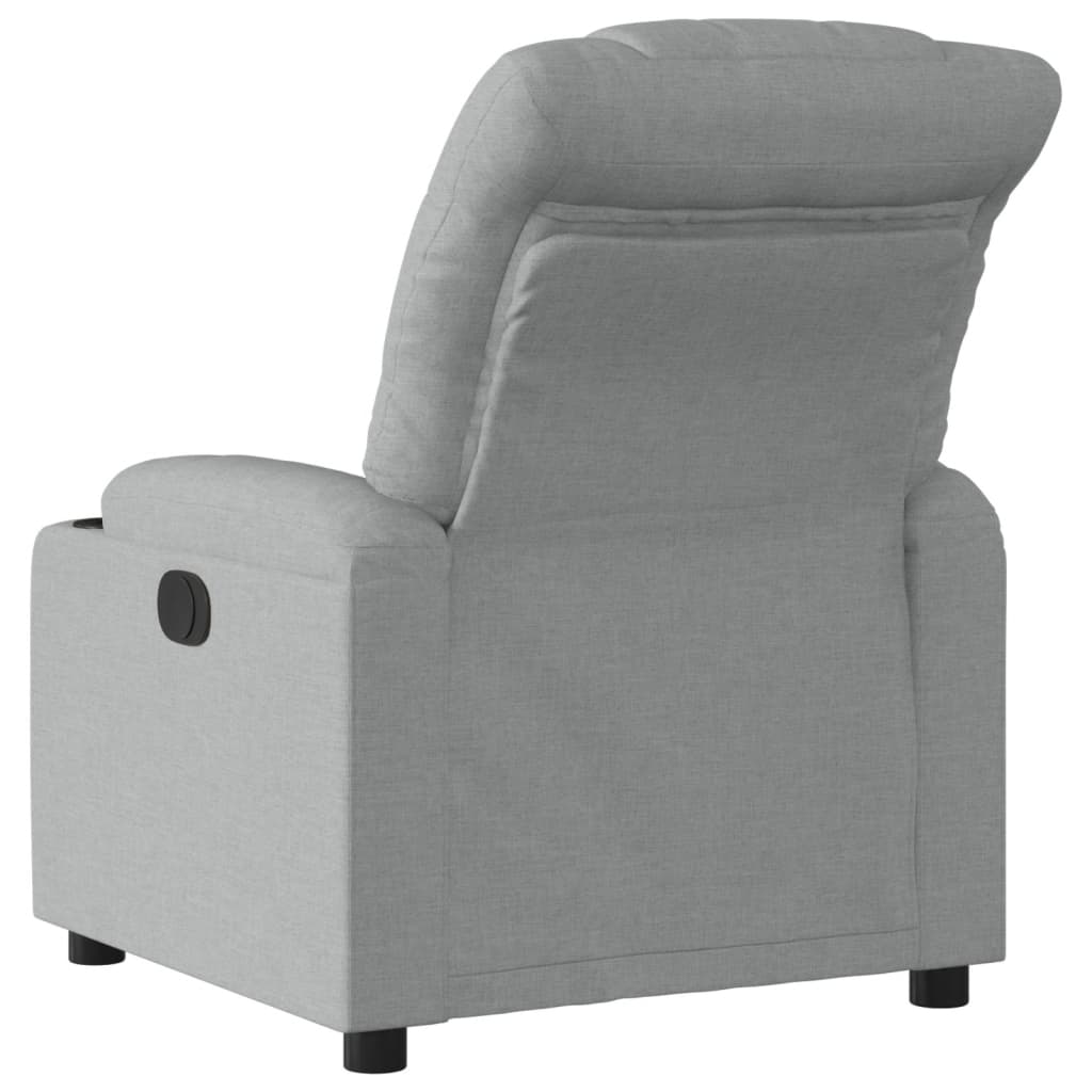 vidaXL Sillón reclinable de tela gris claro