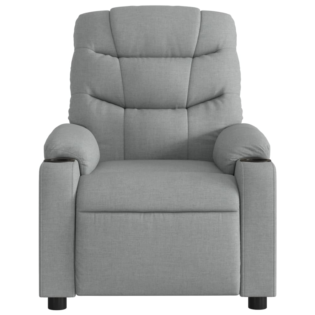 vidaXL Sillón reclinable de tela gris claro