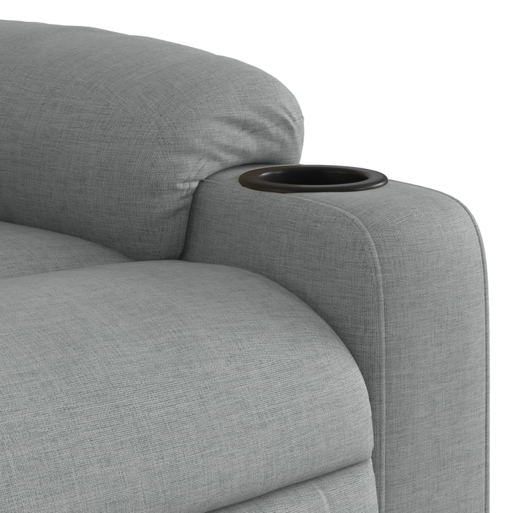 vidaXL Sillón reclinable de tela gris claro