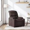 vidaXL Sillón reclinable de tela marrón oscuro