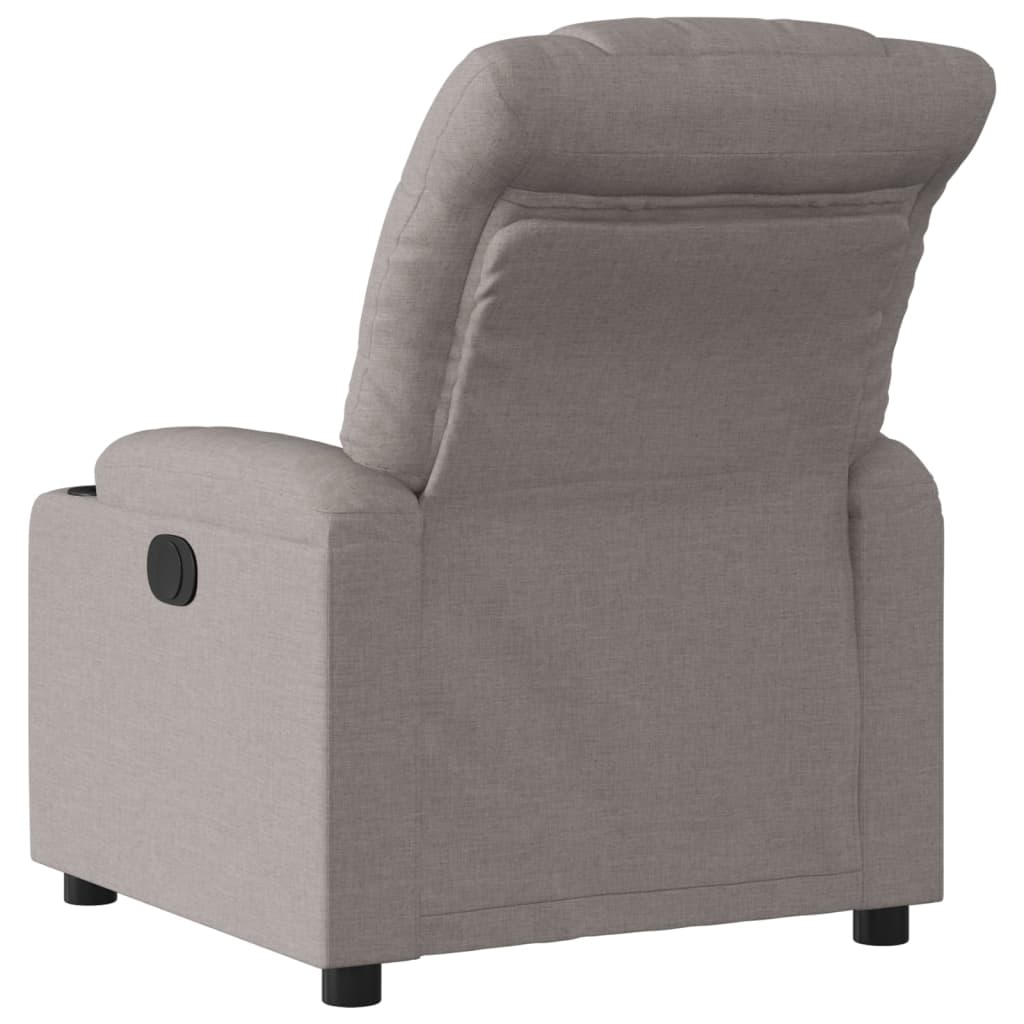 vidaXL Sillón reclinable de tela gris taupe