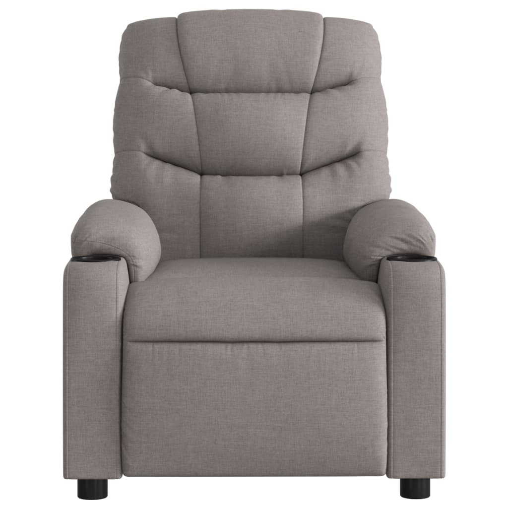 vidaXL Sillón reclinable de tela gris taupe