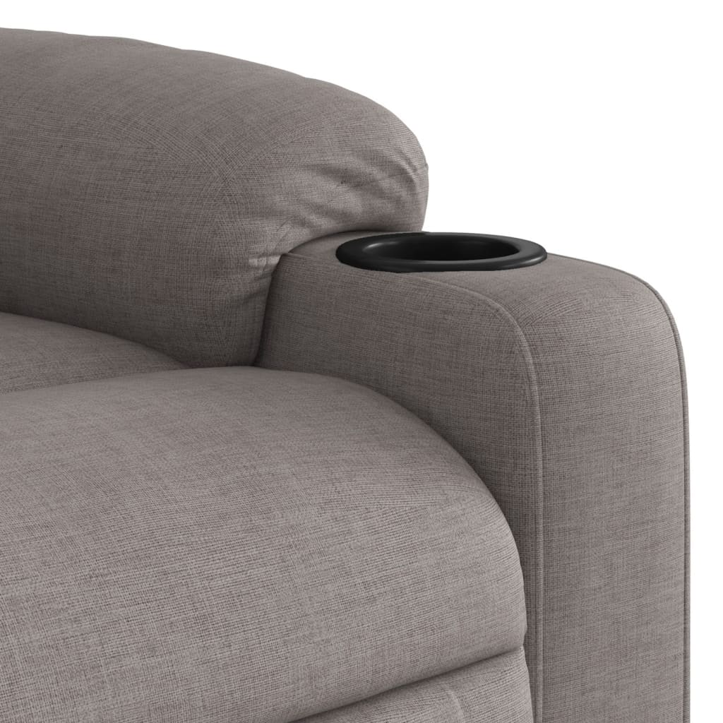 vidaXL Sillón reclinable de tela gris taupe