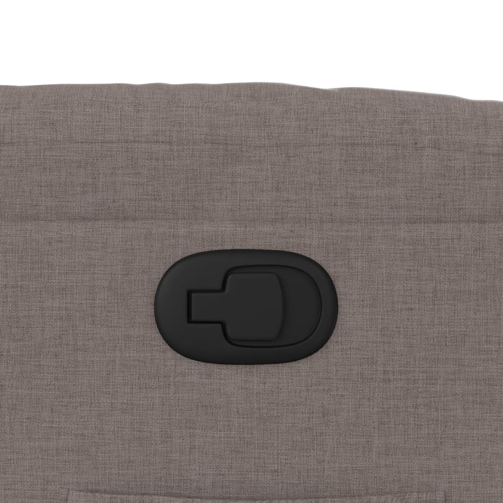 vidaXL Sillón reclinable de tela gris taupe