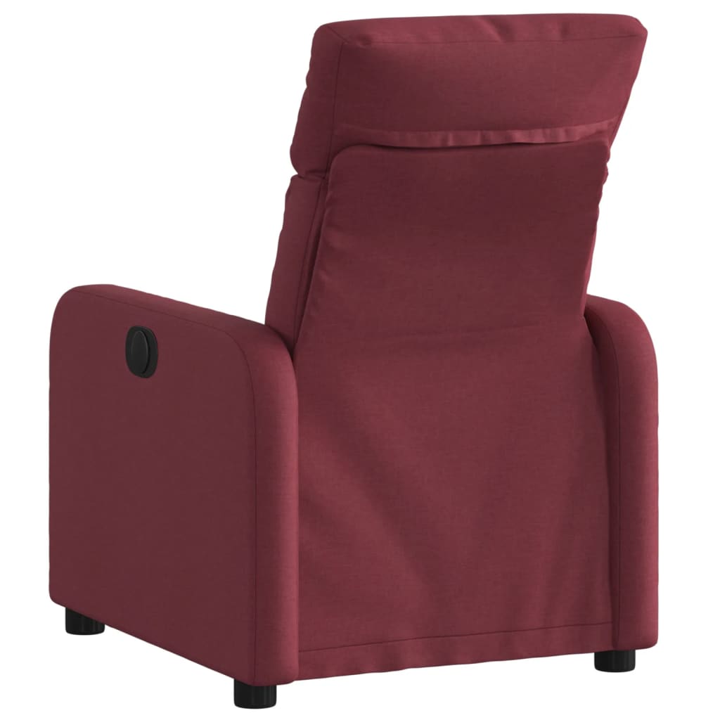 vidaXL Sillón reclinable de tela rojo tinto