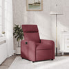 vidaXL Sillón reclinable de tela rojo tinto